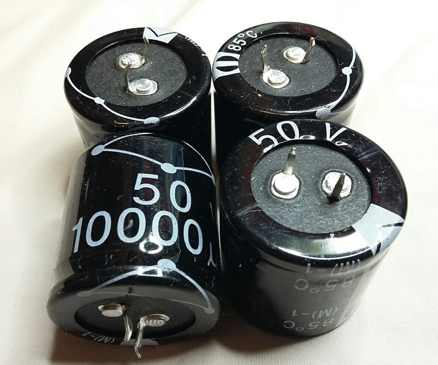 4x capacitor 10000uf 50v multicomp 35mm x 35mm New - Audio Broker