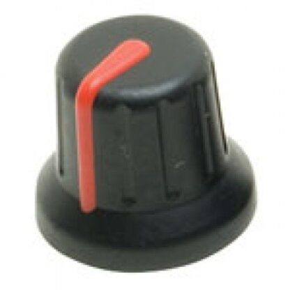 1x formula sound FSM 400 / 600 rotary knob fit 6mm splined shaft. Black / red.