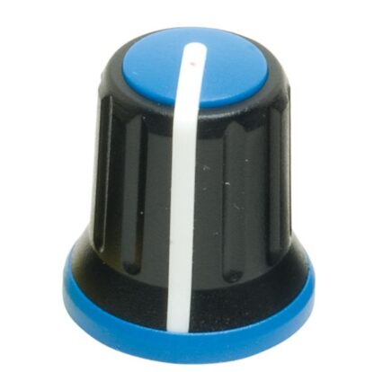 1x formula sound PM100 rotary knob fit 6mm splined shaft. Black / Blue.