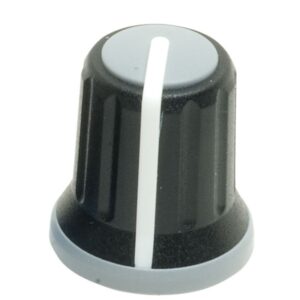 1x formula sound PM100 rotary knob fit 6mm splined shaft. Black / Grey.