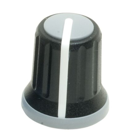 1x formula sound PM100 rotary knob fit 6mm splined shaft. Black / Grey.
